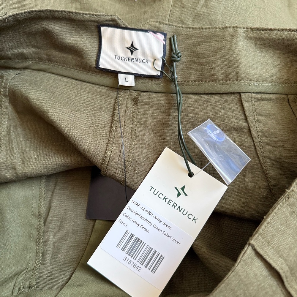 Tuckernuck Army Green Safari Shorts - Picture 3 of 5